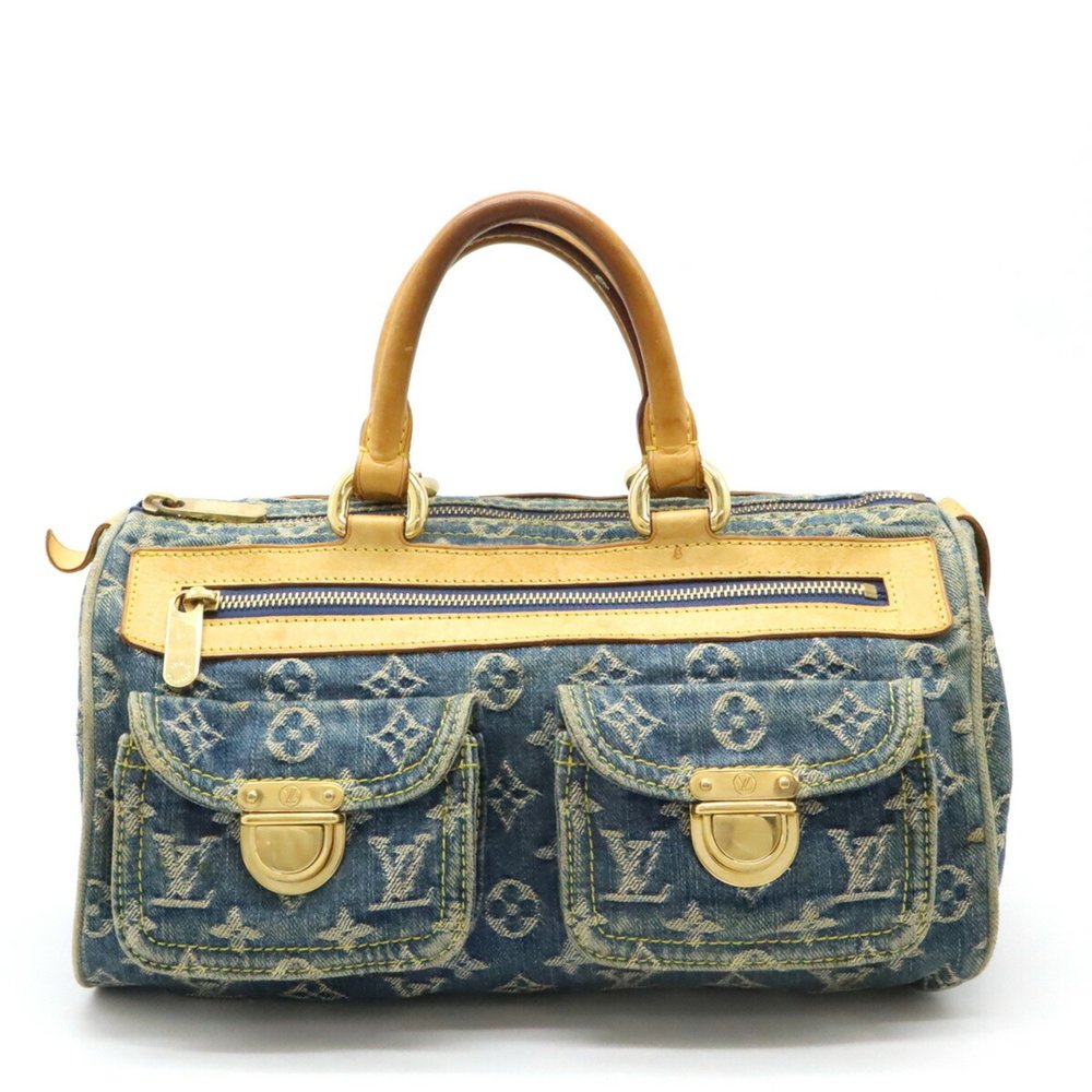 LOUIS VUITTON Monogram Denim Neo Speedy Boston Bag Blue M95019 - Picture 2 of 10